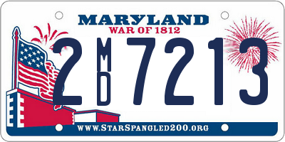 MD license plate 2MD7213