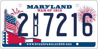 MD license plate 2MD7216