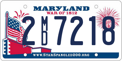MD license plate 2MD7218