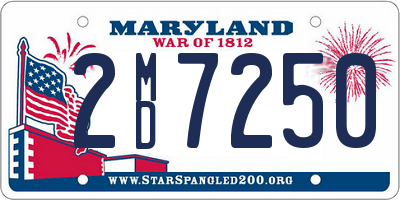 MD license plate 2MD7250