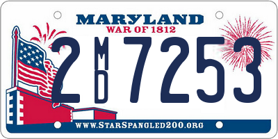 MD license plate 2MD7253