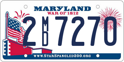 MD license plate 2MD7270