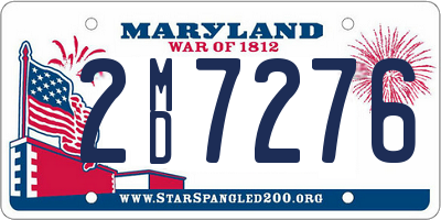 MD license plate 2MD7276