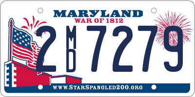 MD license plate 2MD7279