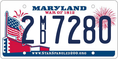 MD license plate 2MD7280