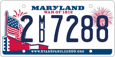 MD license plate 2MD7288