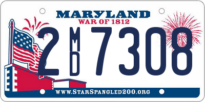 MD license plate 2MD7308