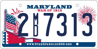 MD license plate 2MD7313