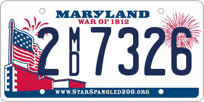 MD license plate 2MD7326