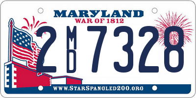 MD license plate 2MD7328