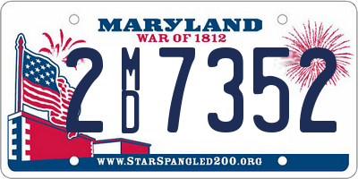 MD license plate 2MD7352