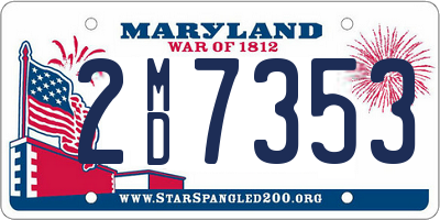 MD license plate 2MD7353