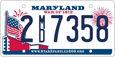 MD license plate 2MD7358