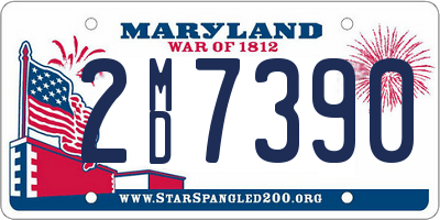 MD license plate 2MD7390