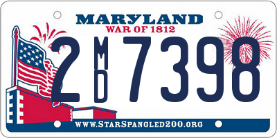 MD license plate 2MD7398