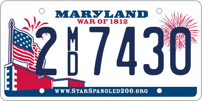 MD license plate 2MD7430