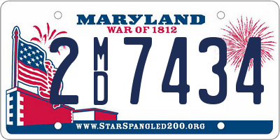 MD license plate 2MD7434