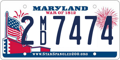 MD license plate 2MD7474