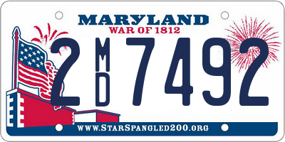 MD license plate 2MD7492