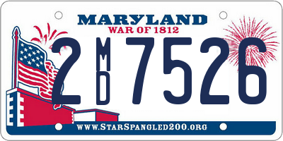 MD license plate 2MD7526
