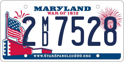 MD license plate 2MD7528