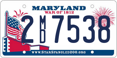 MD license plate 2MD7538