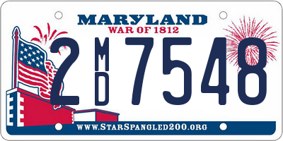 MD license plate 2MD7548