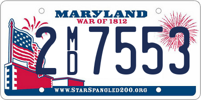 MD license plate 2MD7553