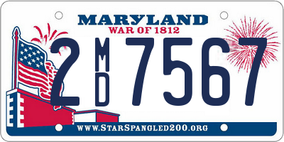 MD license plate 2MD7567