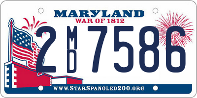 MD license plate 2MD7586
