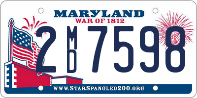 MD license plate 2MD7598