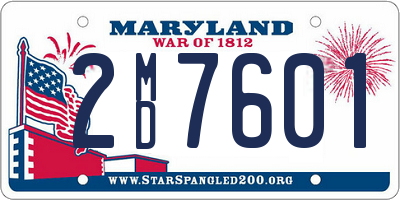 MD license plate 2MD7601