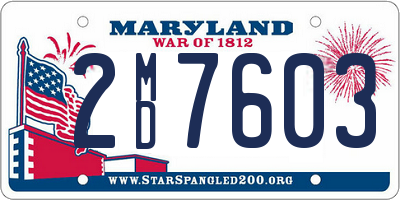 MD license plate 2MD7603