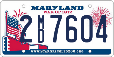 MD license plate 2MD7604
