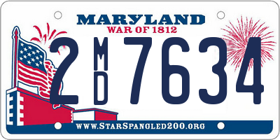 MD license plate 2MD7634