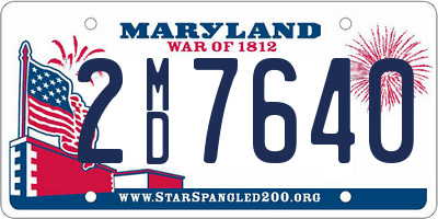 MD license plate 2MD7640