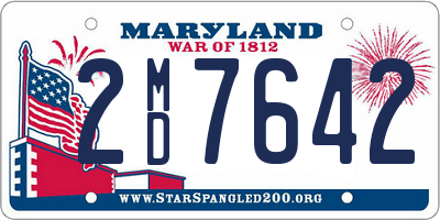 MD license plate 2MD7642