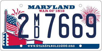 MD license plate 2MD7669