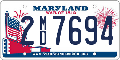 MD license plate 2MD7694