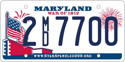 MD license plate 2MD7700