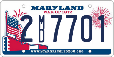 MD license plate 2MD7701