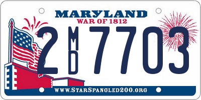 MD license plate 2MD7703