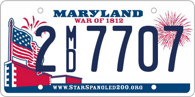 MD license plate 2MD7707