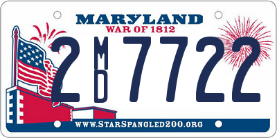 MD license plate 2MD7722