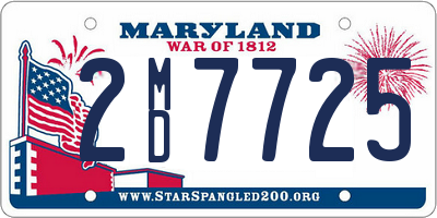 MD license plate 2MD7725