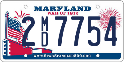 MD license plate 2MD7754