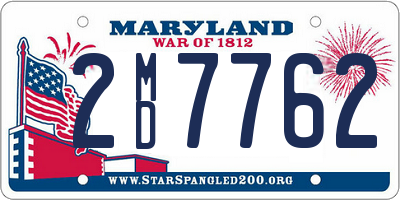 MD license plate 2MD7762