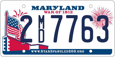 MD license plate 2MD7763