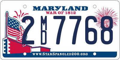 MD license plate 2MD7768