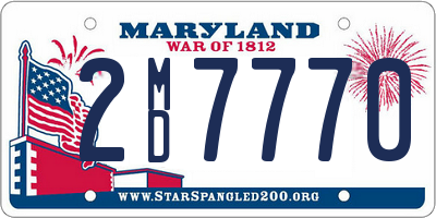 MD license plate 2MD7770